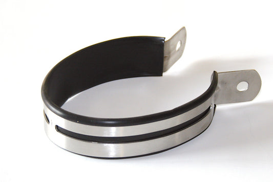 IXIL Auspuffschelle Edelstahl poliert oval - Kama Bike Parts
