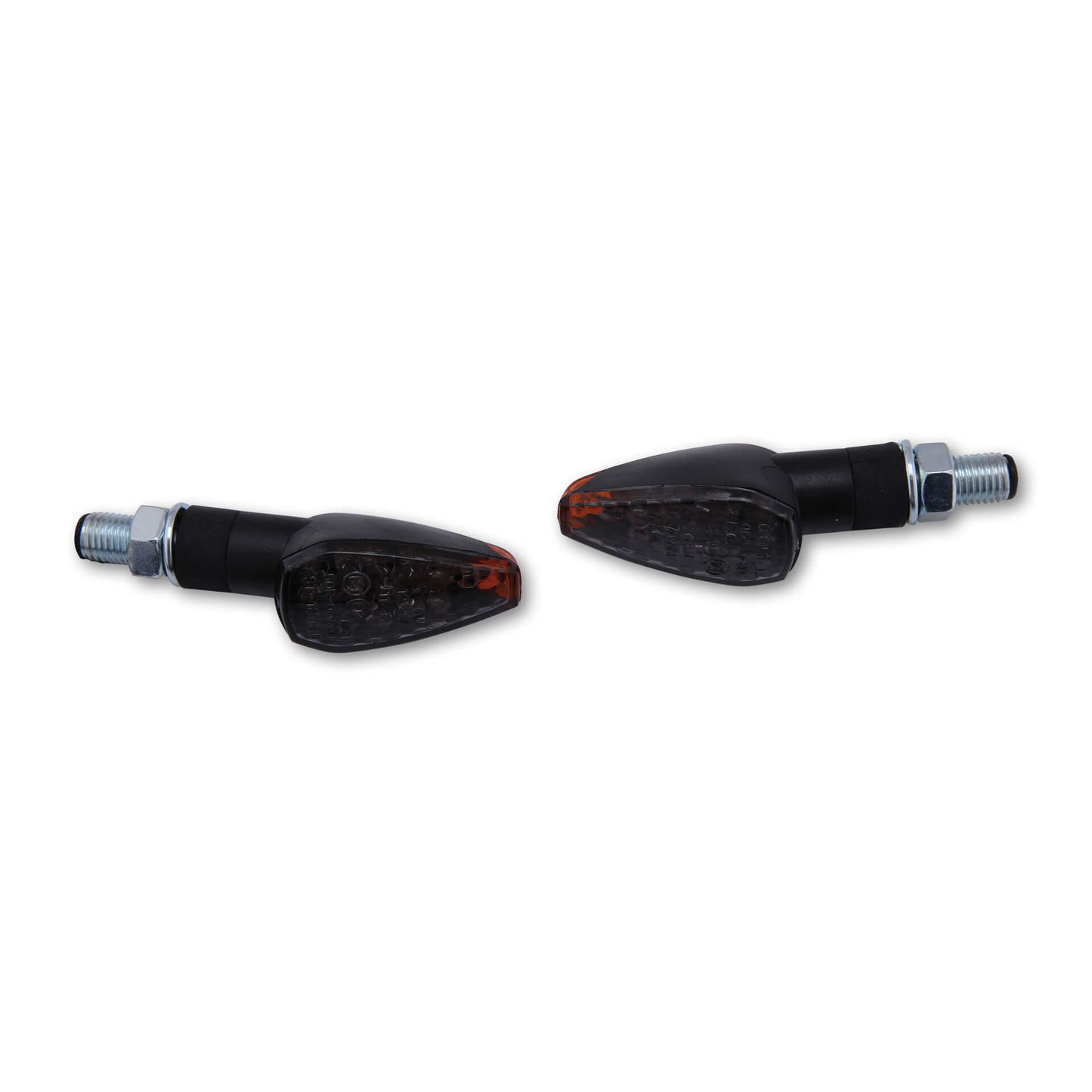 SHIN YO Peak Motorrad LED Blinker Schwarz/Orange E-geprüft (Paar)