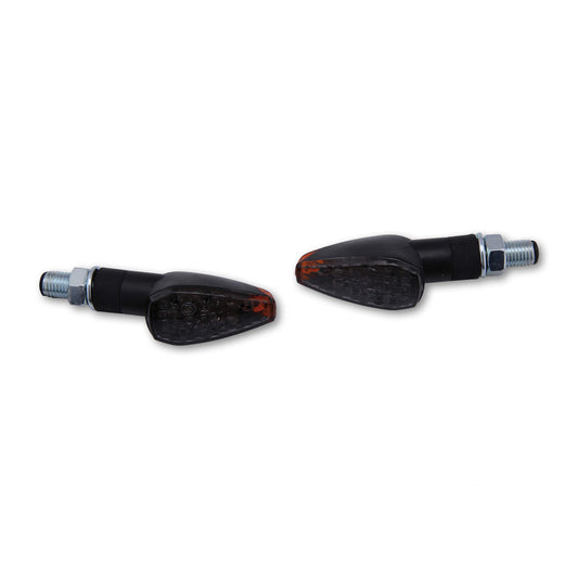 SHIN YO Peak Motorrad LED Blinker Schwarz/Orange E-geprüft (Paar)