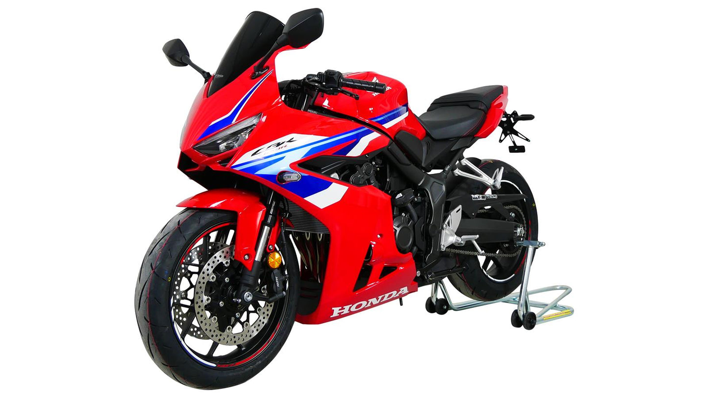 MRA Racingscheibe "R" schwarz passend für Honda CBR 650 R / E-CLUTCH 2024-