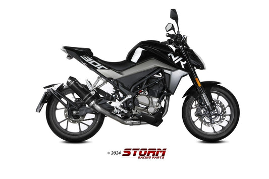 STORM GP-C Auspuff Komplettanlage schwarz passend für CFMOTO 300 NK 2021-2024