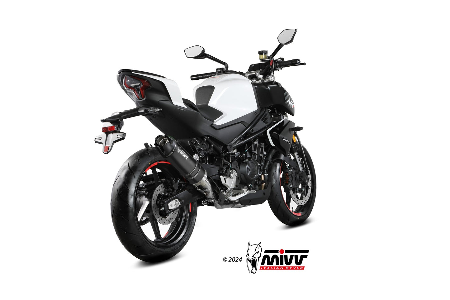 MIVV AK-1 Auspuff schwarz passend für CFMOTO 450NK 2023-2024