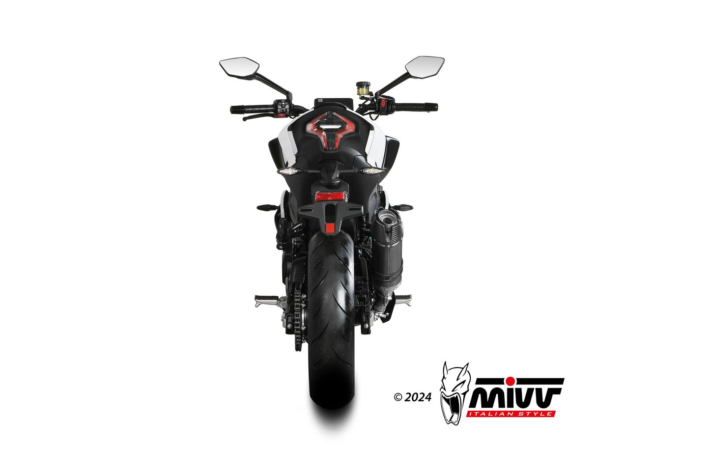 MIVV AK-1 Auspuff schwarz passend für CFMOTO 450NK 2023-2024