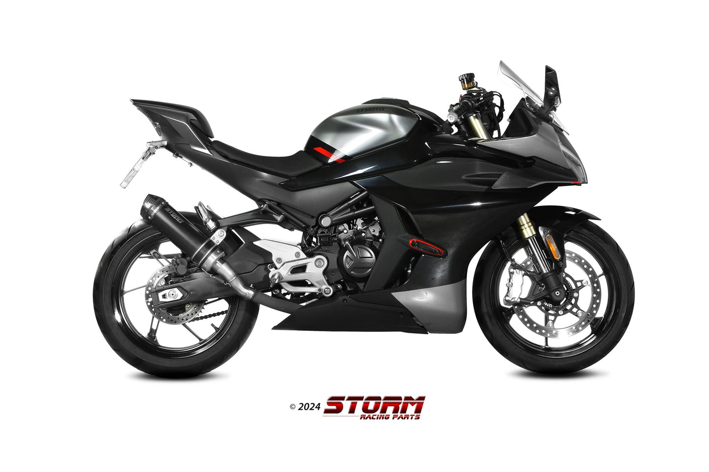 STORM GP-C Auspuff schwarz passend für CFMOTO 450 SR 2023-2026