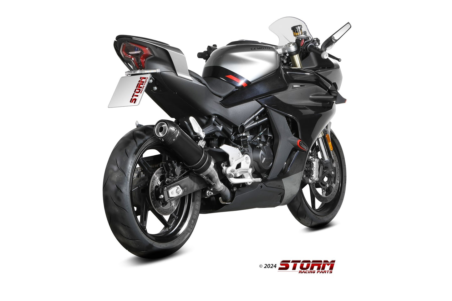 STORM GP-C Auspuff schwarz passend für CFMOTO 450 SR 2023-2026