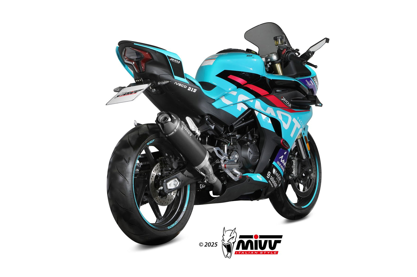 MIVV AK-1 Auspuff schwarz passend für CFMOTO 450 SR 2023-2024