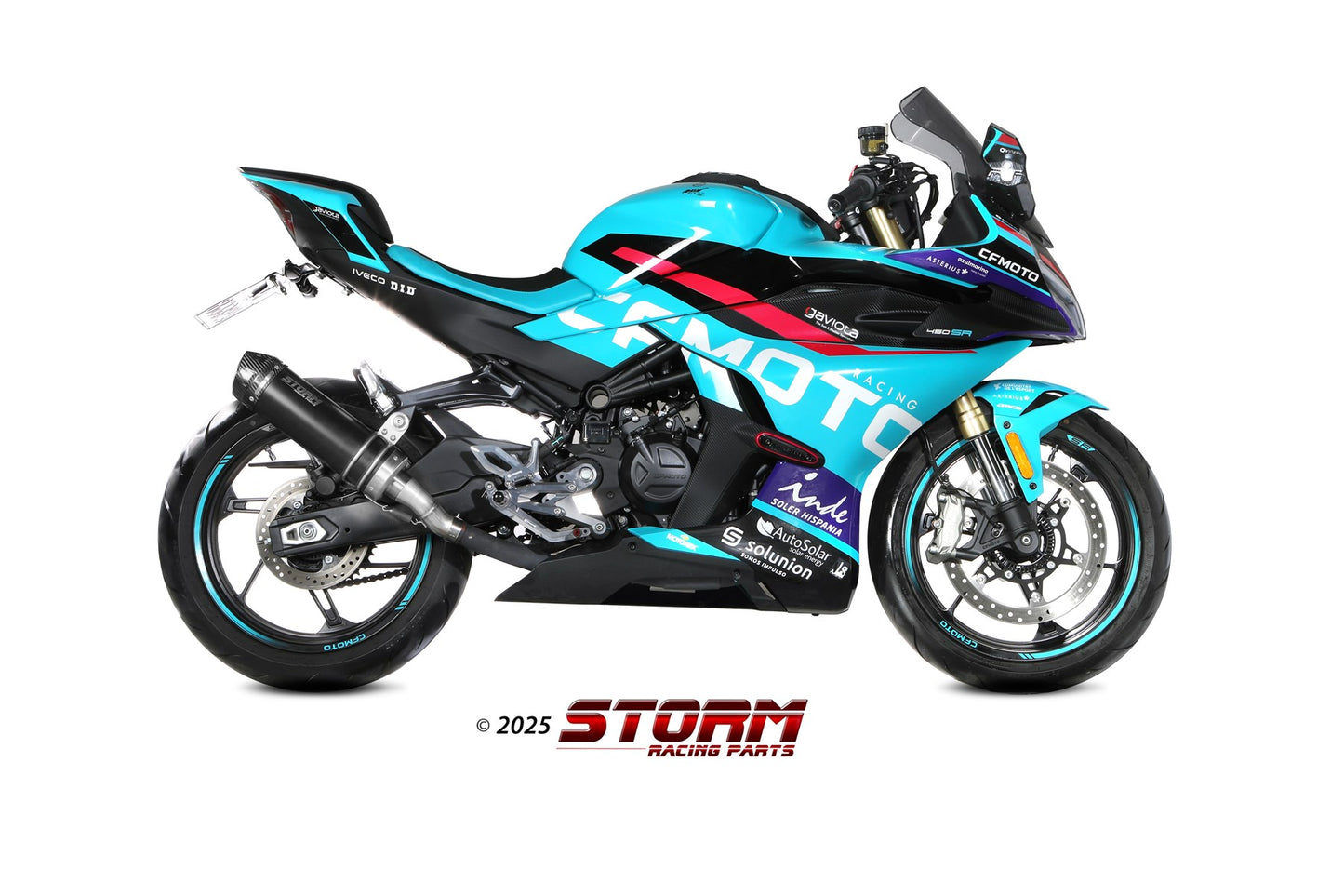 STORM GP-C Auspuff schwarz passend für CFMOTO 450 SR 2023-2026