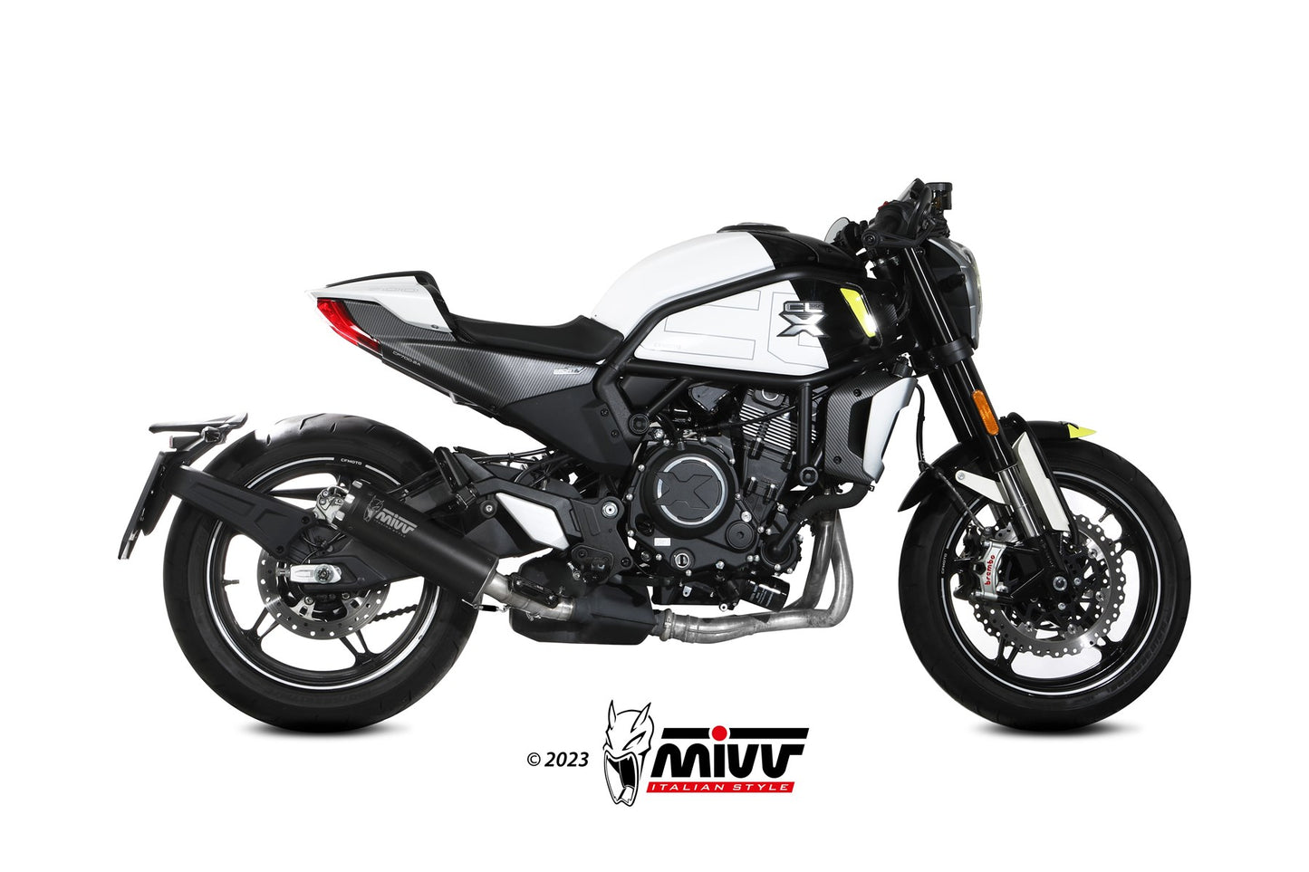 MIVV HR-1 Auspuff schwarz passend für CFMOTO 700 CL-X 2023-2026