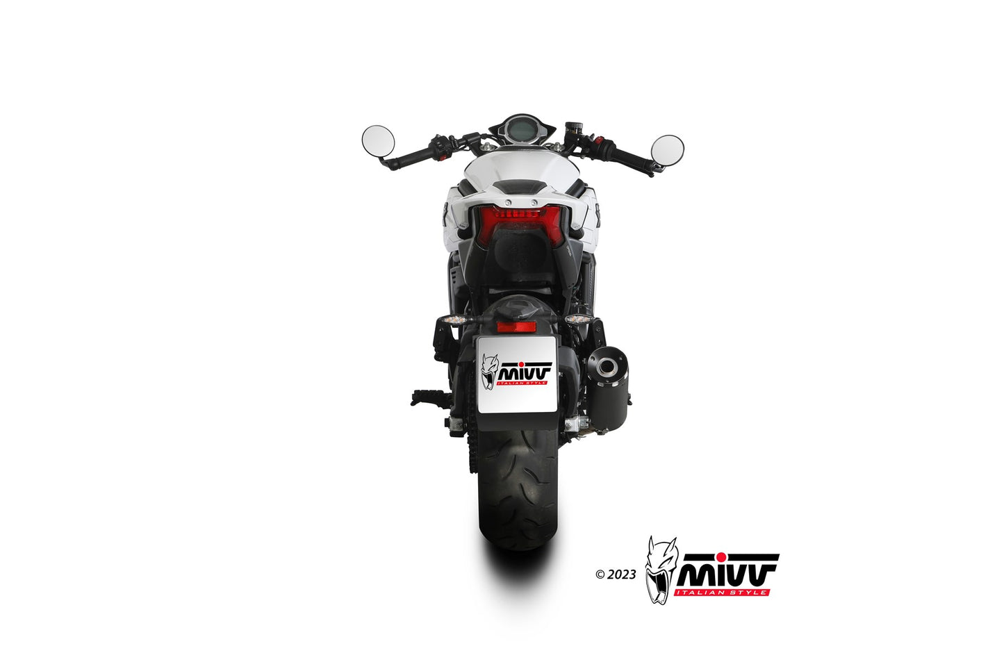 MIVV HR-1 Auspuff schwarz passend für CFMOTO 700 CL-X 2023-2026