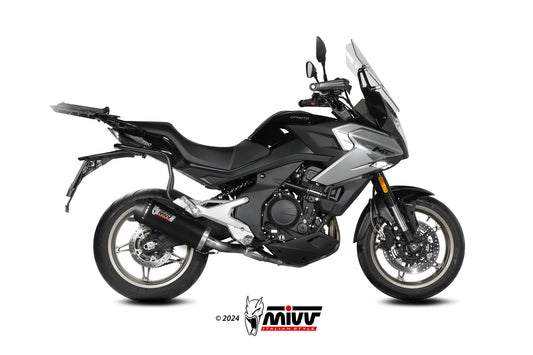 MIVV Oval Auspuff schwarz passend für CFMOTO 650 MT 2021-2024