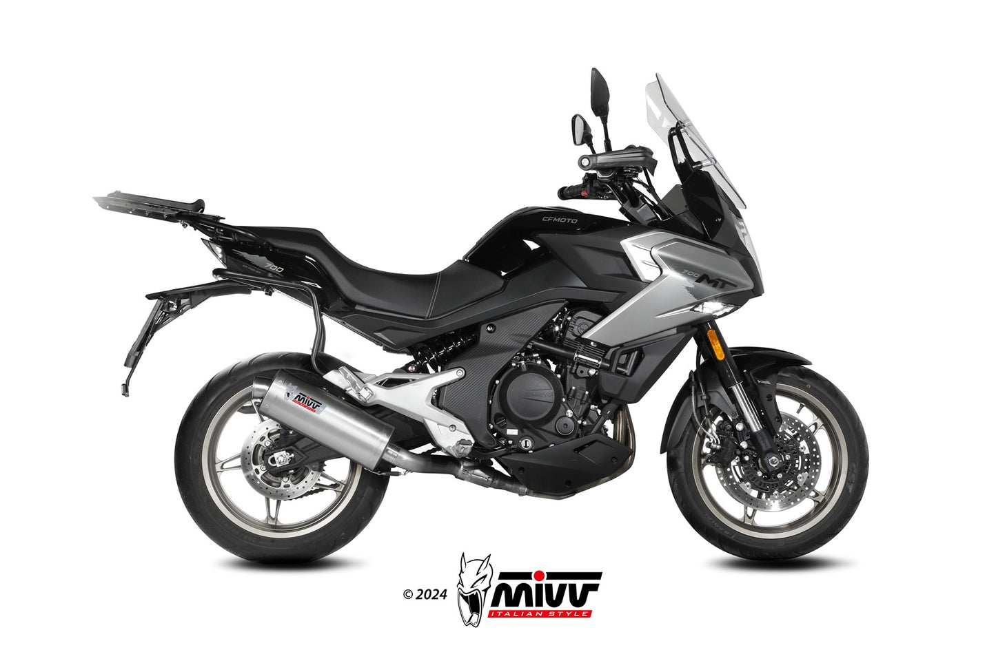 MIVV Oval Auspuff Edelstahl passend für CFMOTO 650 MT 2021-2023