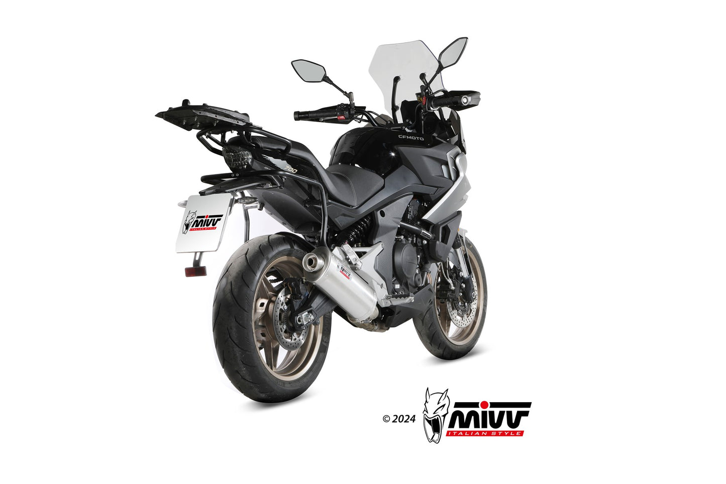 MIVV Oval Auspuff Edelstahl passend für CFMOTO 650 MT 2021-2023