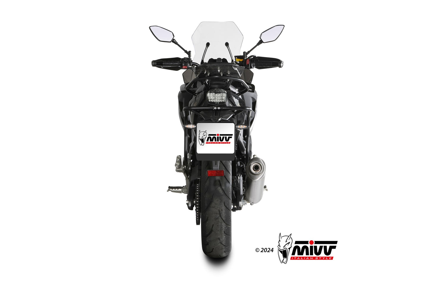 MIVV Oval Auspuff Edelstahl passend für CFMOTO 650 MT 2021-2023