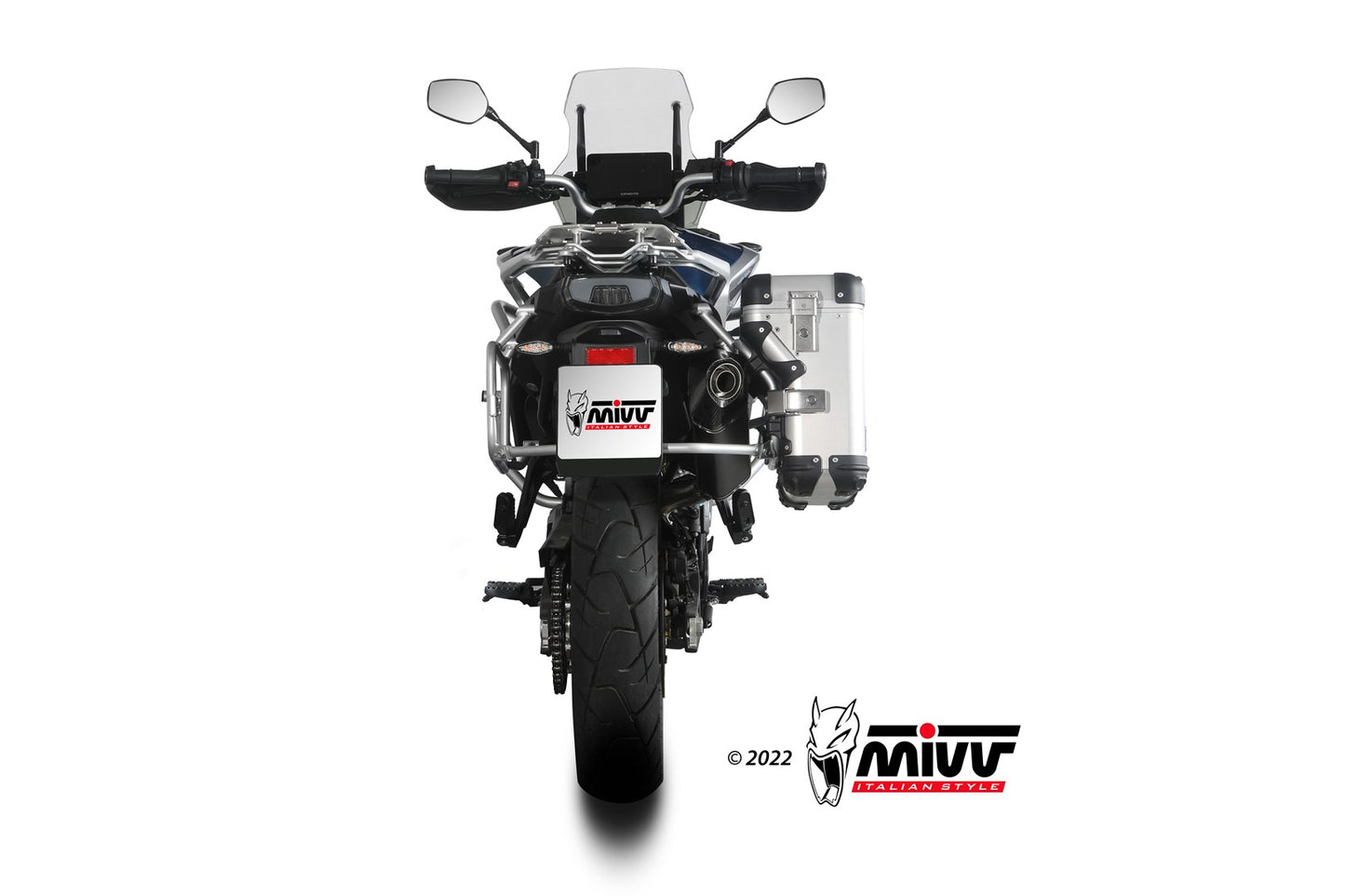 MIVV Speed Edge Auspuff Edelstahl schwarz passend für CF MOTO 800 MT 2022-2026