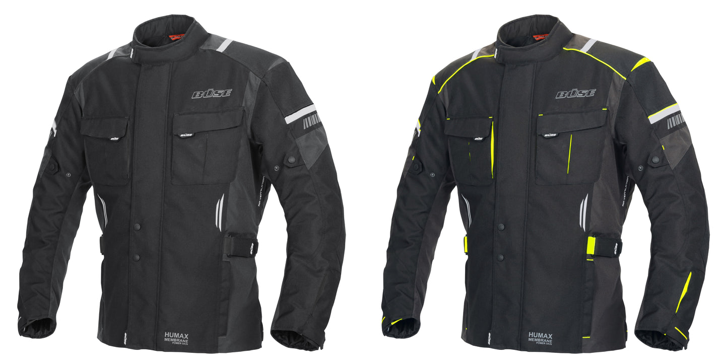 BÜSE Breno Pro Motorrad-Textiljacke wasserdicht mit Protektoren