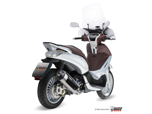 MIVV URBAN Auspuff Komplettanlage passend für PIAGGIO BEVERLY 125 2010-2012