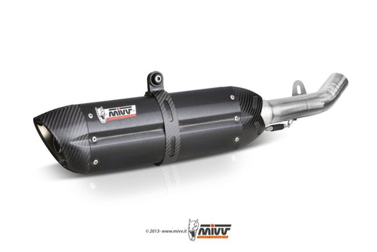 MIVV Suono Auspuff schwarz inkl. Kat passend für Kawasaki Z 750 2007-2012