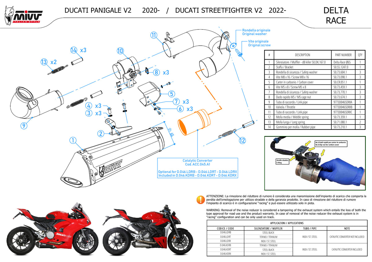 MIVV Delta-Race Auspuff passend für DUCATI PANIGALE V2 2020-2024
