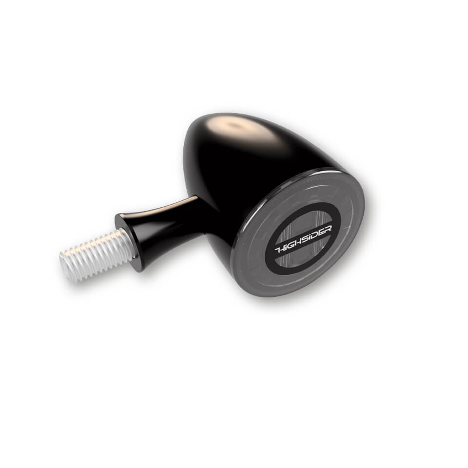 HIGHSIDER Rocket Bullet Motorrad LED Rücklicht/Blinker 3in1 Schwarz (Paar)