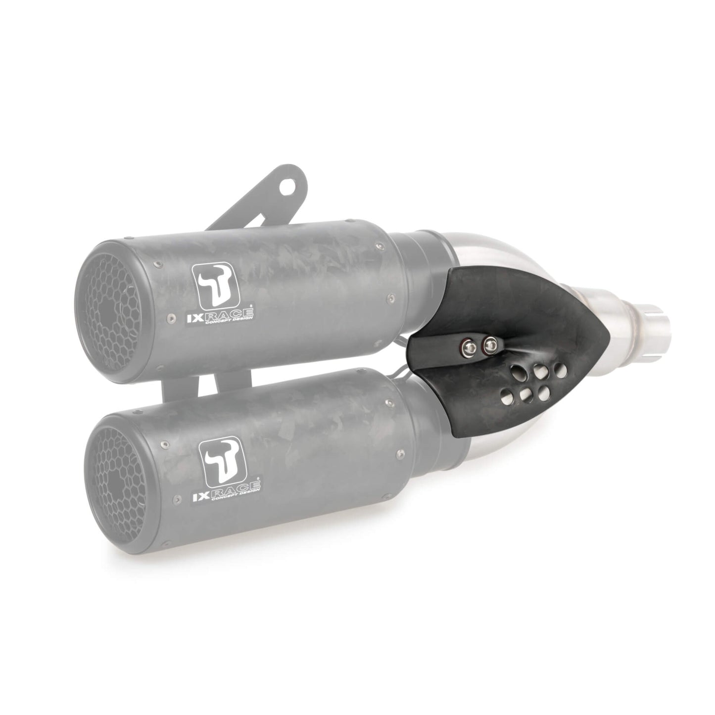 IXRACE Hitzeschild für IXRACE DCX2 Doubleexit Carbon - Kama Bike Parts