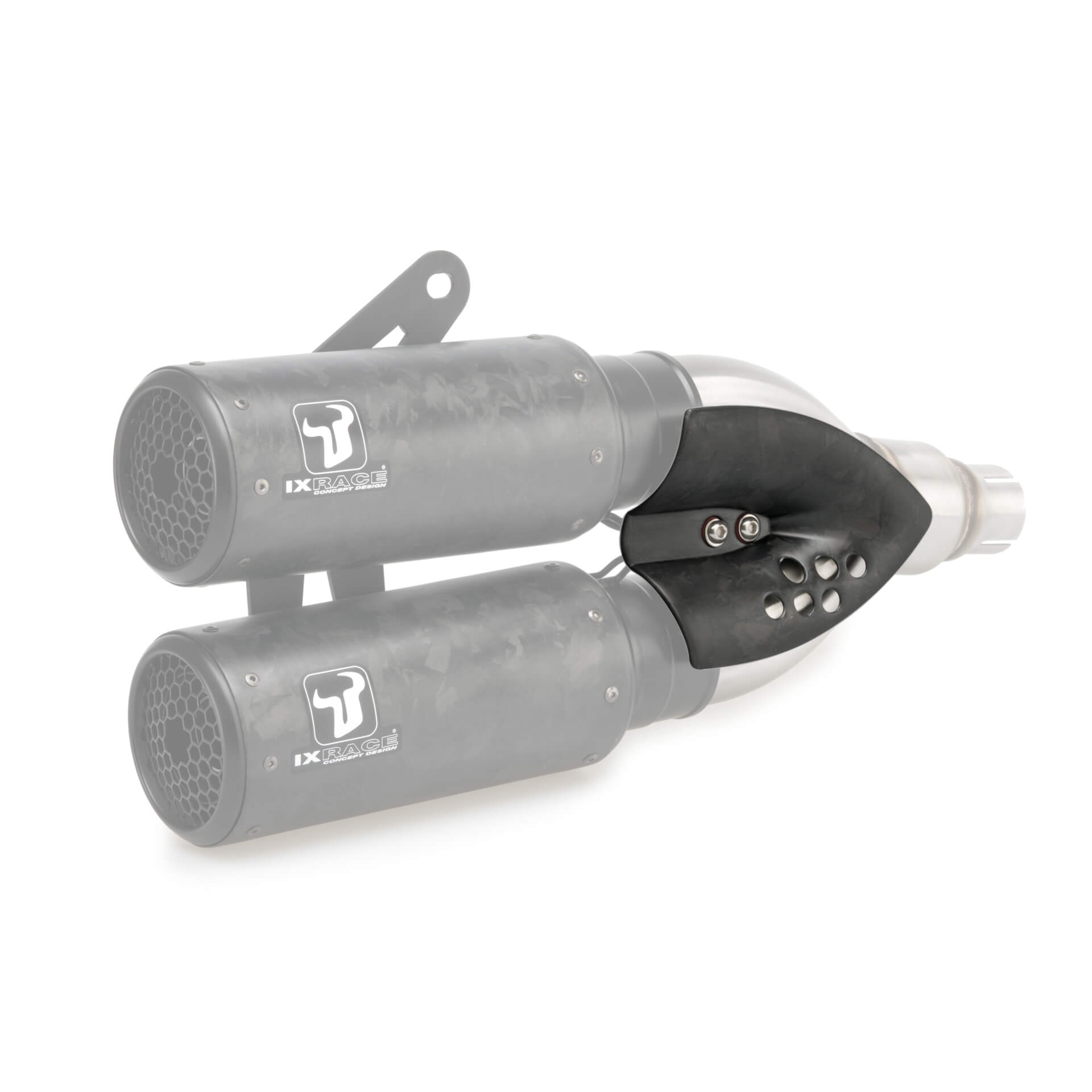 IXRACE Hitzeschild für IXRACE DCX2 Doubleexit Carbon - Kama Bike Parts