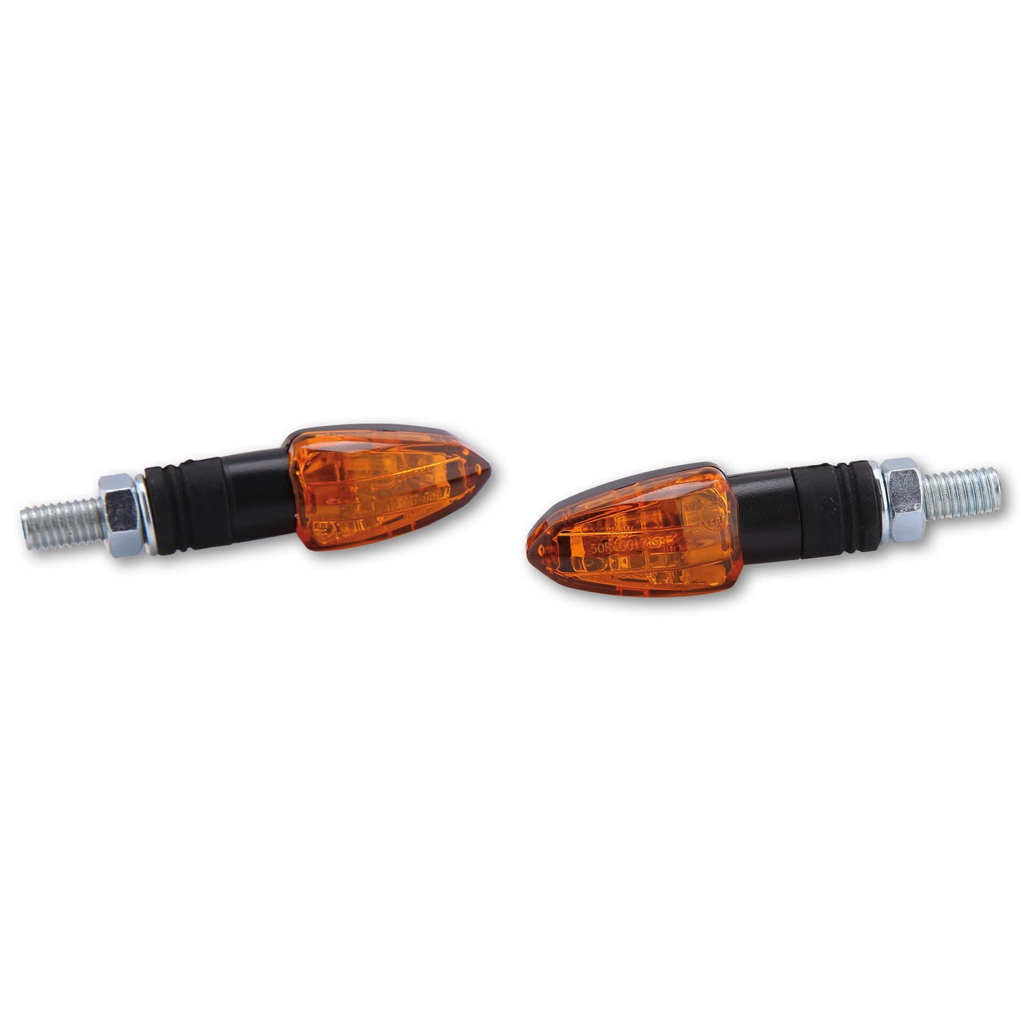 HIGHSIDER Lizzard Motorrad Glühlampen Blinker Gehäuse Schwarz / Glas Orange Paar