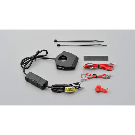 DAYTONA SLIM TYPE 1-fach oder 2-fach USB Steckdose zur Lenkerbefestigung - Kama Bike Parts