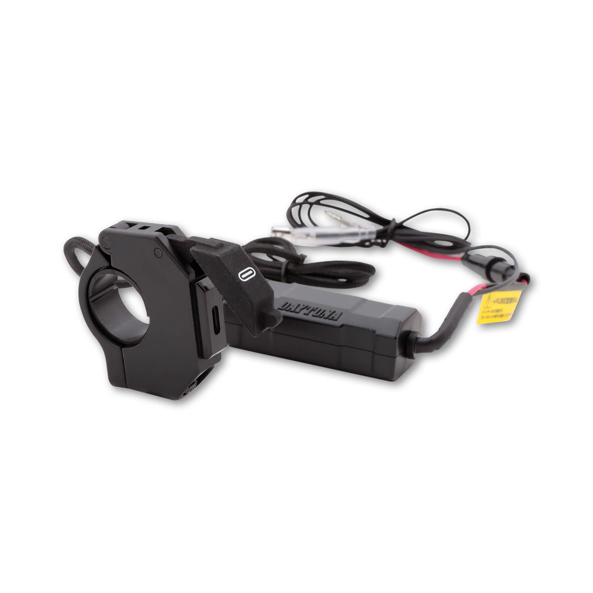 DAYTONA SLIM 1-fach USB Typ C Steckdose zur Lenkermontage 5V/ 3A 9V/ 2A,12V/1,5A - Kama Bike Parts