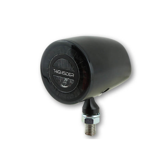 HIGHSIDER Rocket Classic Motorrad LED Rücklicht Schwarz Getönt E-geprüft 1Stck