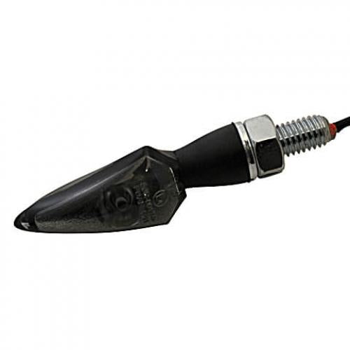 HIGHSIDER Stream Motorrad LED Blinker Schwarz Aluminium Gehäuse E-geprüft (Paar)