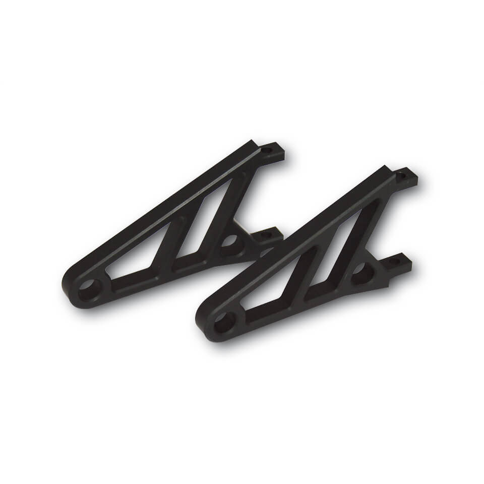 HIGHSIDER CNC Motorrad Scheinwerferhalter Aluminium Schwarz (Paar)