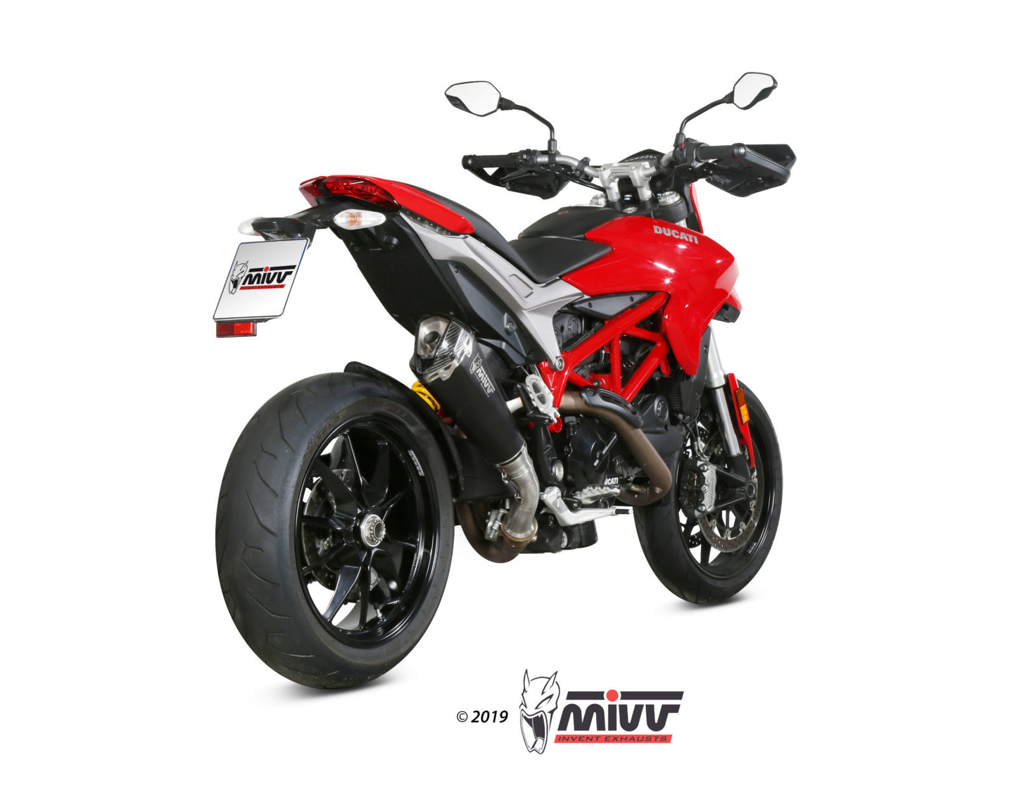 MIVV DELTA RACE Auspuff Edelstahl schwarz passend für Ducati Hypermotard 939 2016-2018