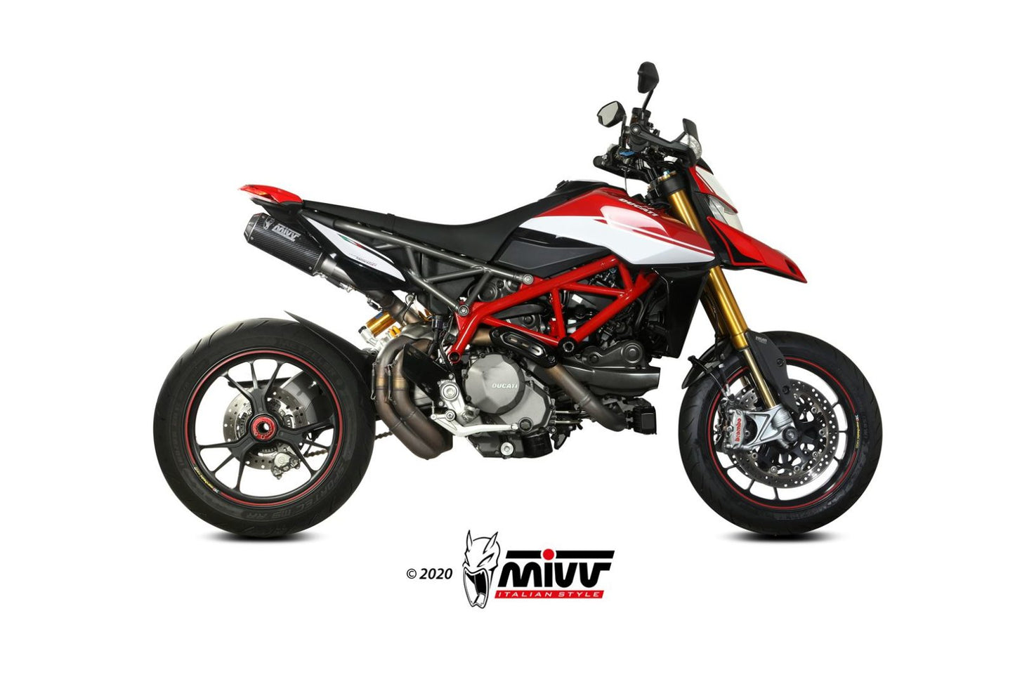 MIVV MK3 Auspuff Carbon passend für DUCATI HYPERMOTARD 950 / SP / RVE 2019-2020