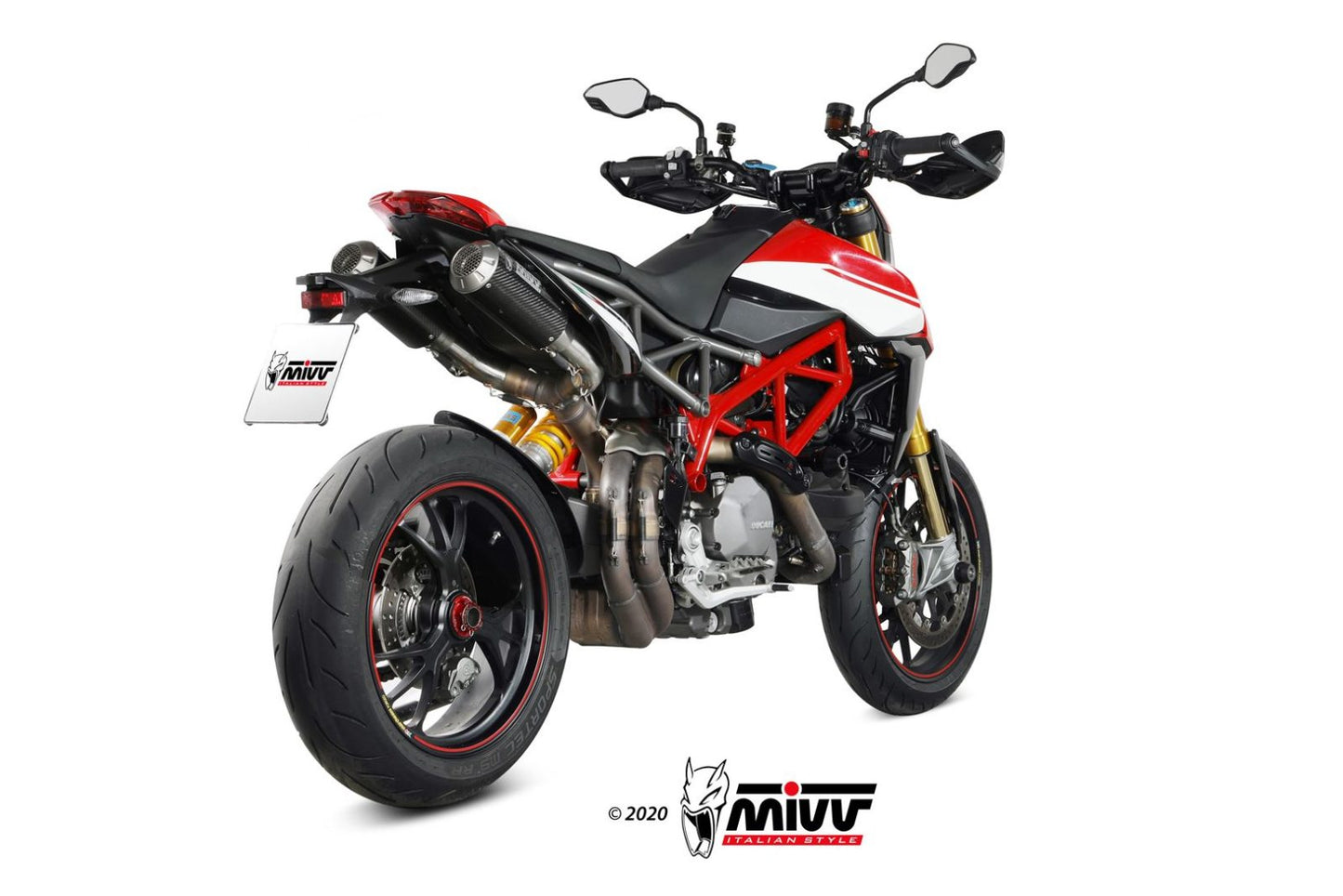 MIVV MK3 Auspuff Carbon passend für DUCATI HYPERMOTARD 950 / SP / RVE 2019-2020