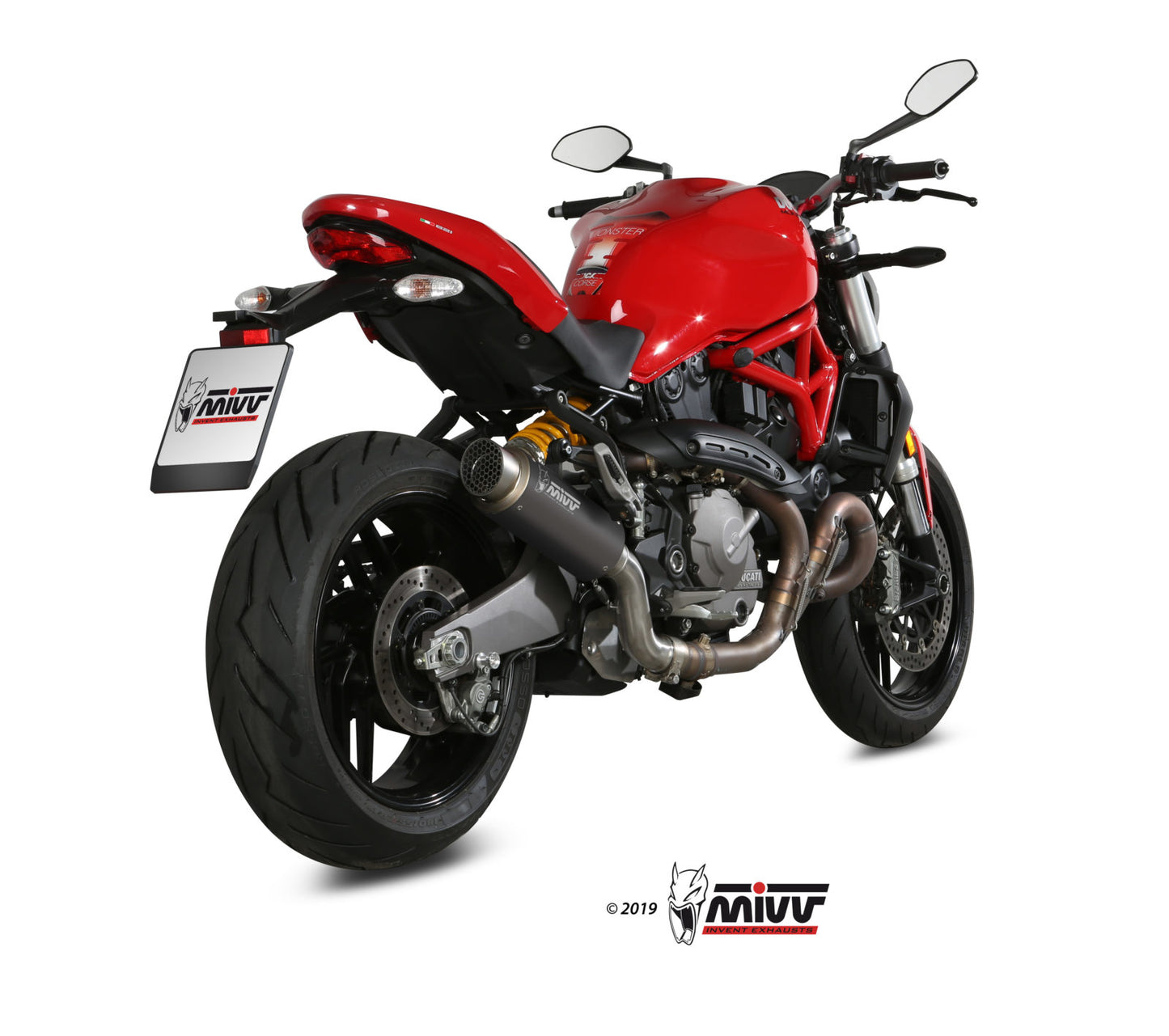 MIVV GPpro Auspuff schwarz passend für DUCATI MONSTER 821 2018-2020