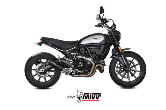 MIVV X-M1 Auspuff schwarz passend für Ducati Scrambler 800 Icon/Dark 21-22