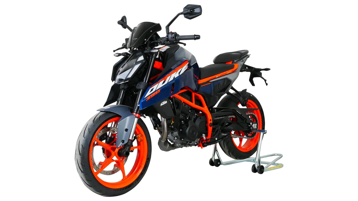 MRA Sportscheibe "NSPM" schwarz passend für KTM 390 DUKE 2024-