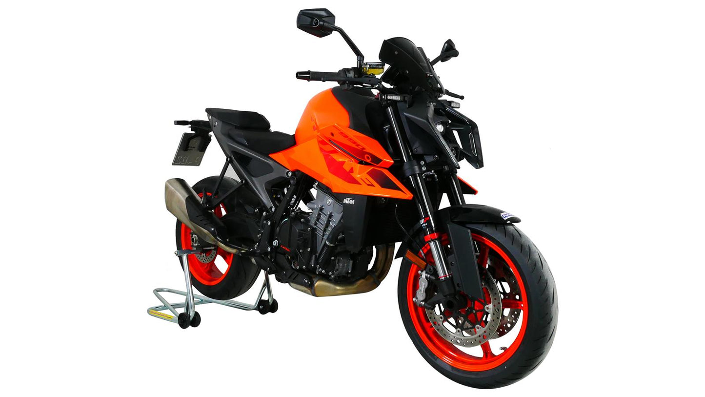 MRA Sportscheibe "NSPM" schwarz passend für KTM 990 DUKE 2024-