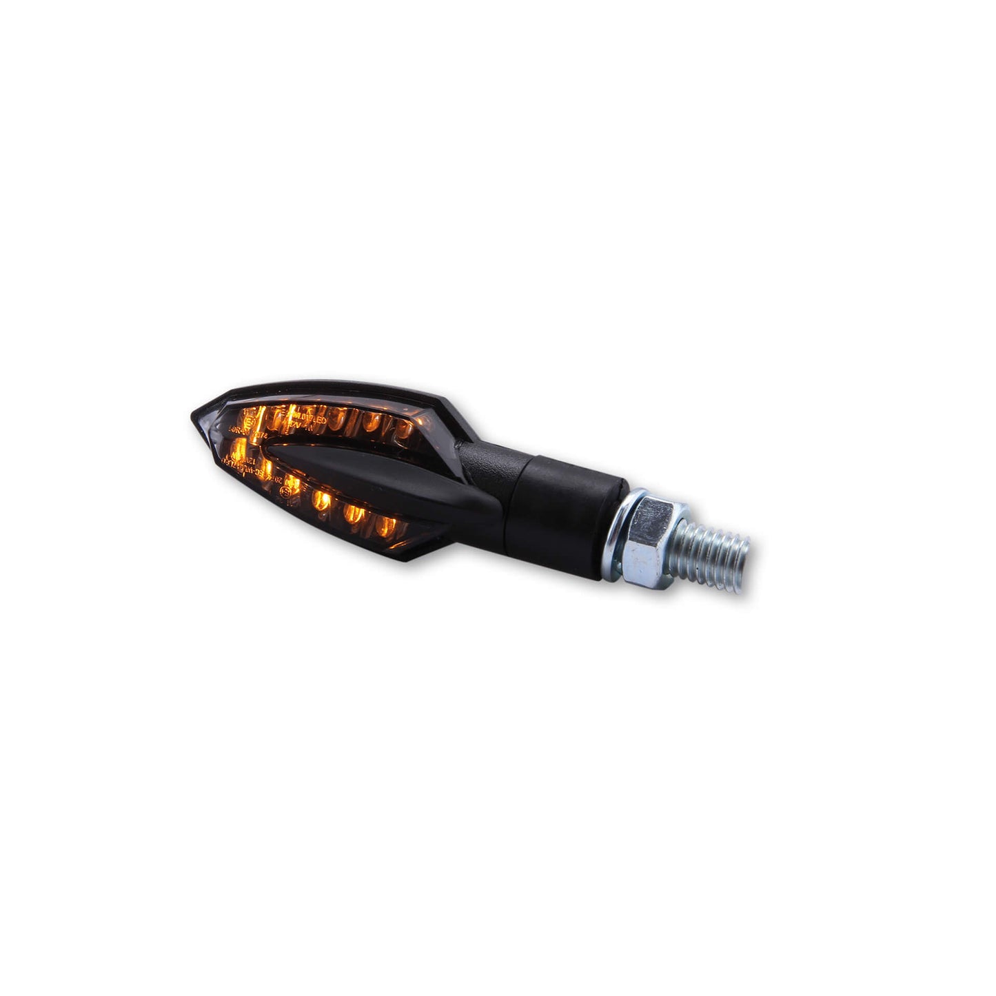 SHIN YO Motorrad LED Blinker VINCI Schwarz/Rauchgrau E-geprüft (Paar)