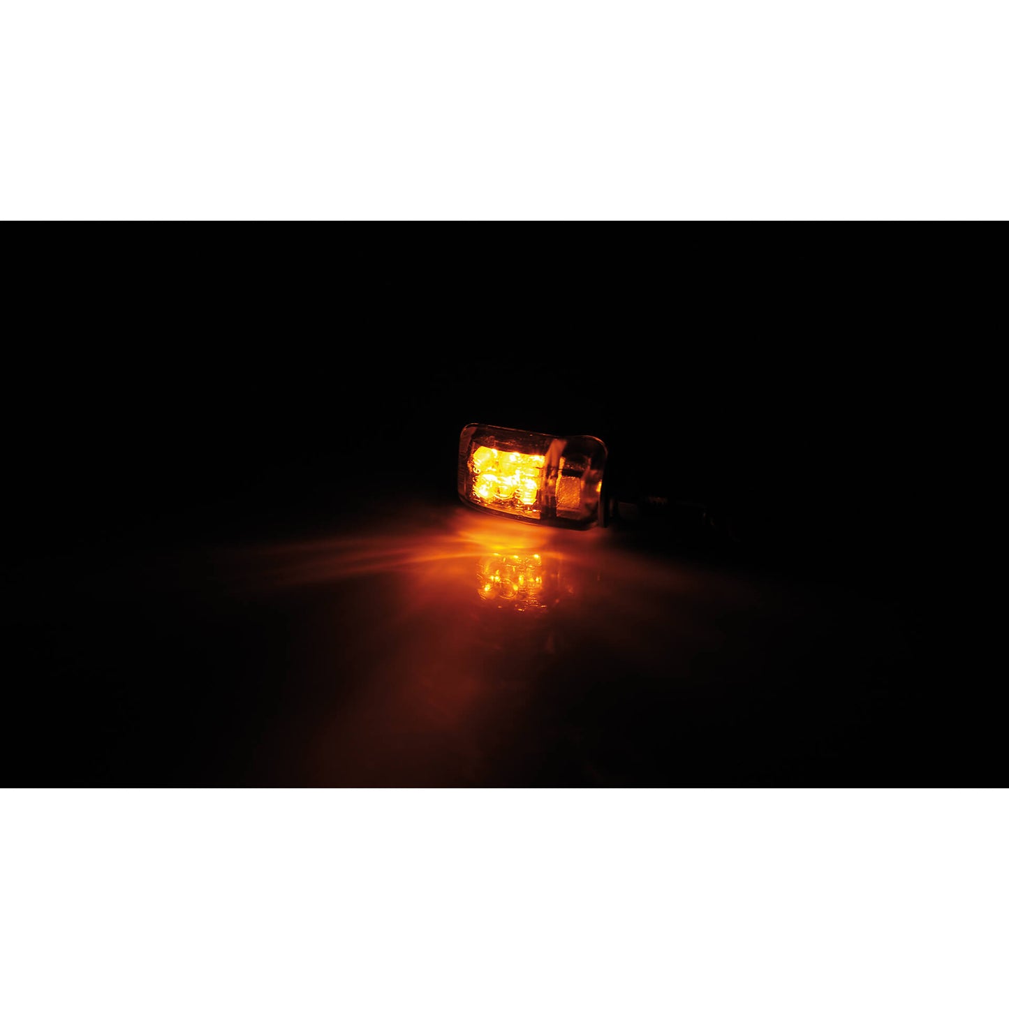 HIGHSIDER Picco Motorrad LED Blinker Gehäuse Schwarz / Glas Klar Paar für Hinten