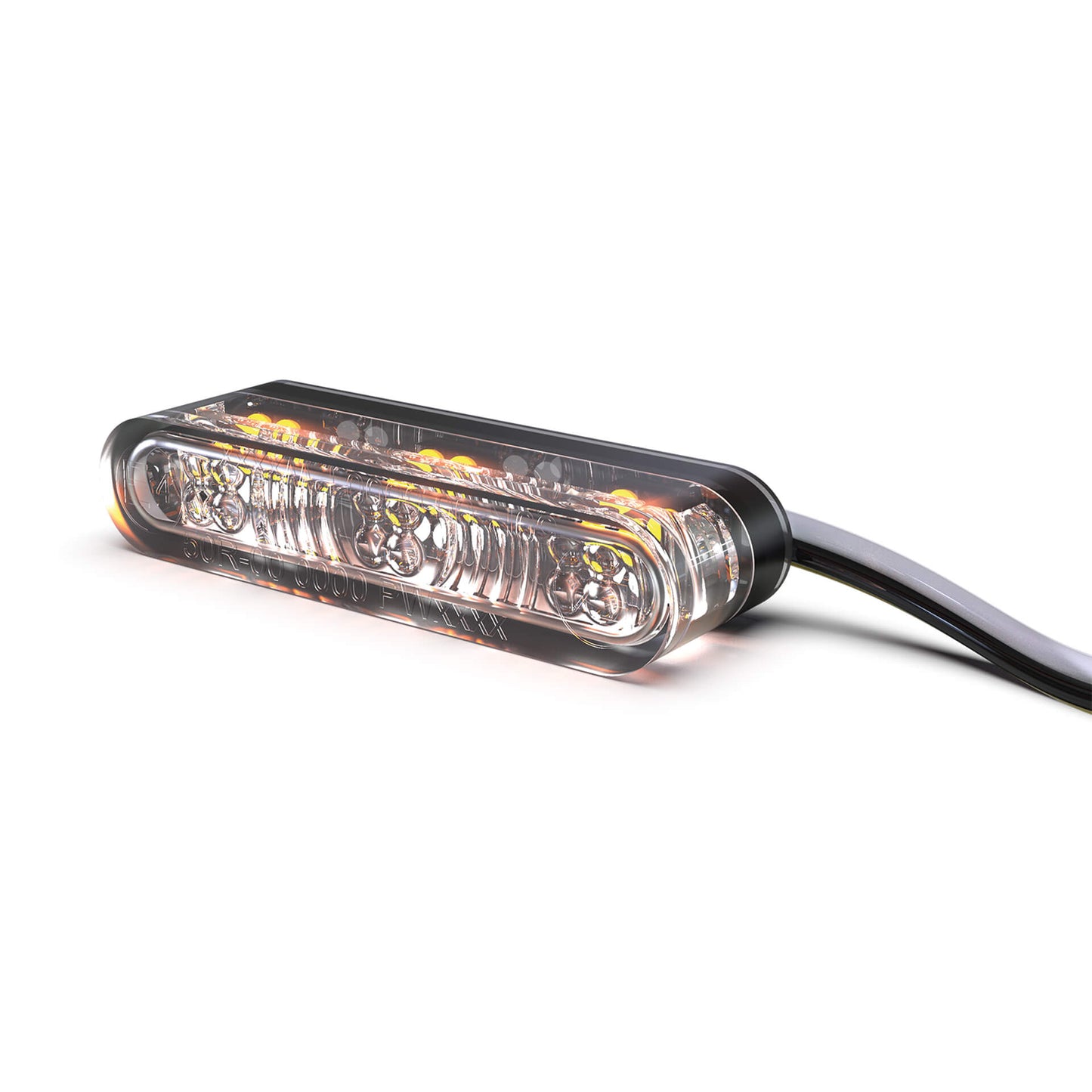 HIGHSIDER Star-MX1 Pro Motorrad LED Blinker/Positionslicht 2in1 Schwarz (Paar)