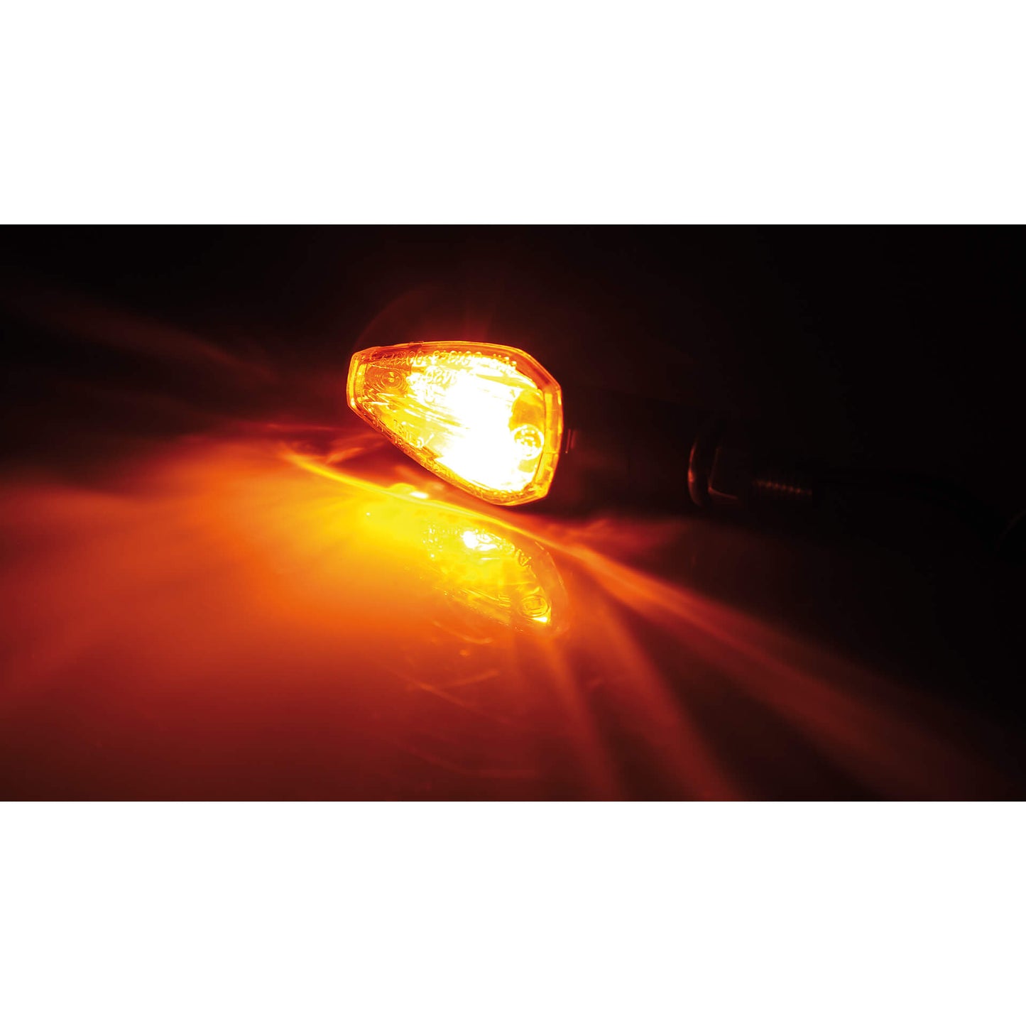 HIGHSIDER smart Motorrad Blinker Peak Schwarz Glas Orange (Paar)