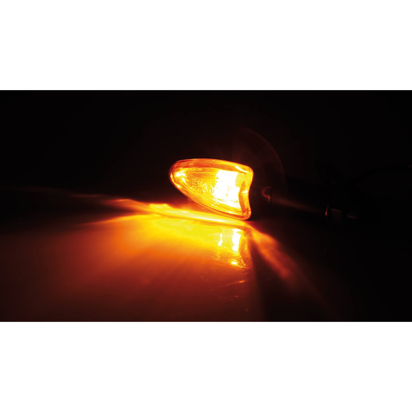 SHIN YO ARROW Motorrad Blinker Carbonlook / Glas Orange, E-geprüft (Paar)