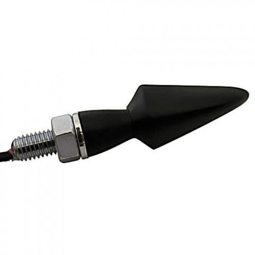 HIGHSIDER Stream Motorrad LED Blinker Schwarz Aluminium Gehäuse E-geprüft (Paar)