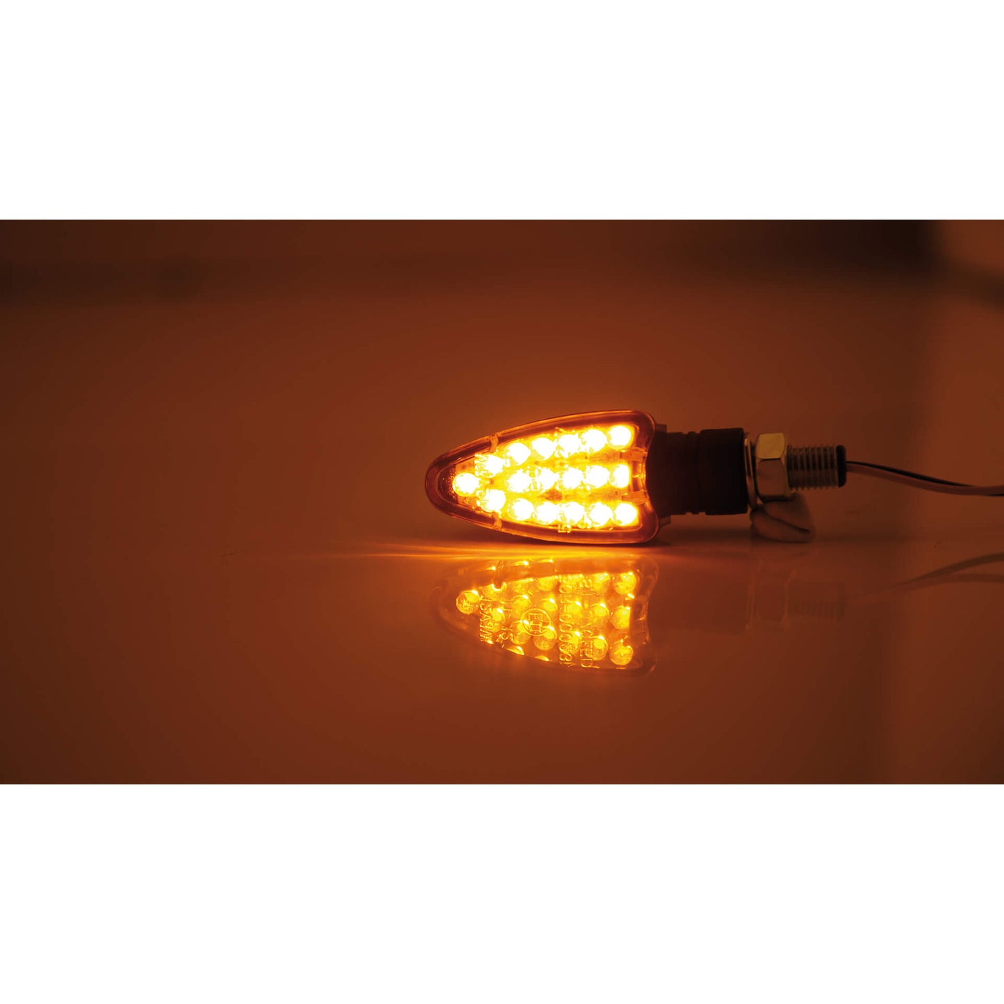 SHIN YO Arrow Motorrad LED Blinker Schwarz / Glas Klar E-geprüft (Paar)