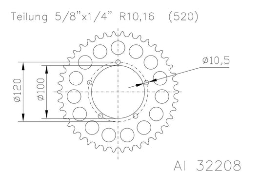ESJOT Alu-Kettenrad 47 Zähne - Kama Bike Parts