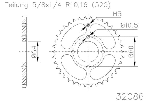 ESJOT Kettenrad 28 Zähne - Kama Bike Parts