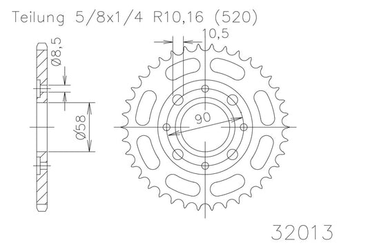 ESJOT Kettenrad 31 Zähne - Kama Bike Parts