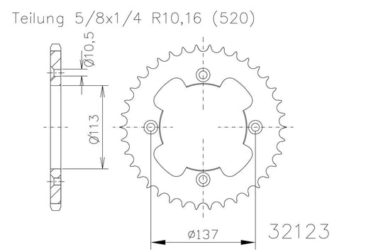 ESJOT Kettenrad 35 Zähne - Kama Bike Parts