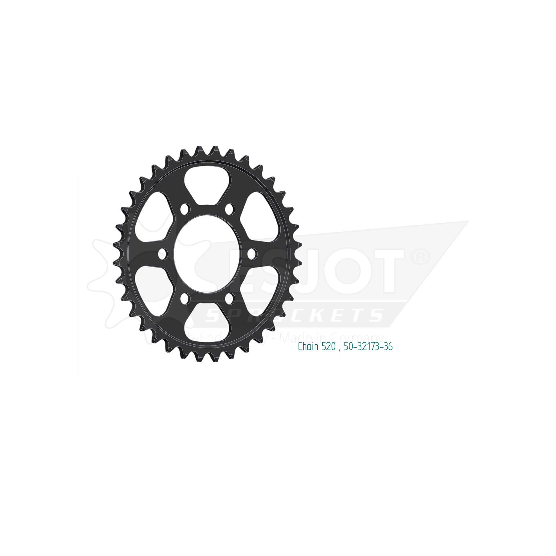 ESJOT Kettenrad 36 Zähne Stahl 520 Teilung - Kama Bike Parts